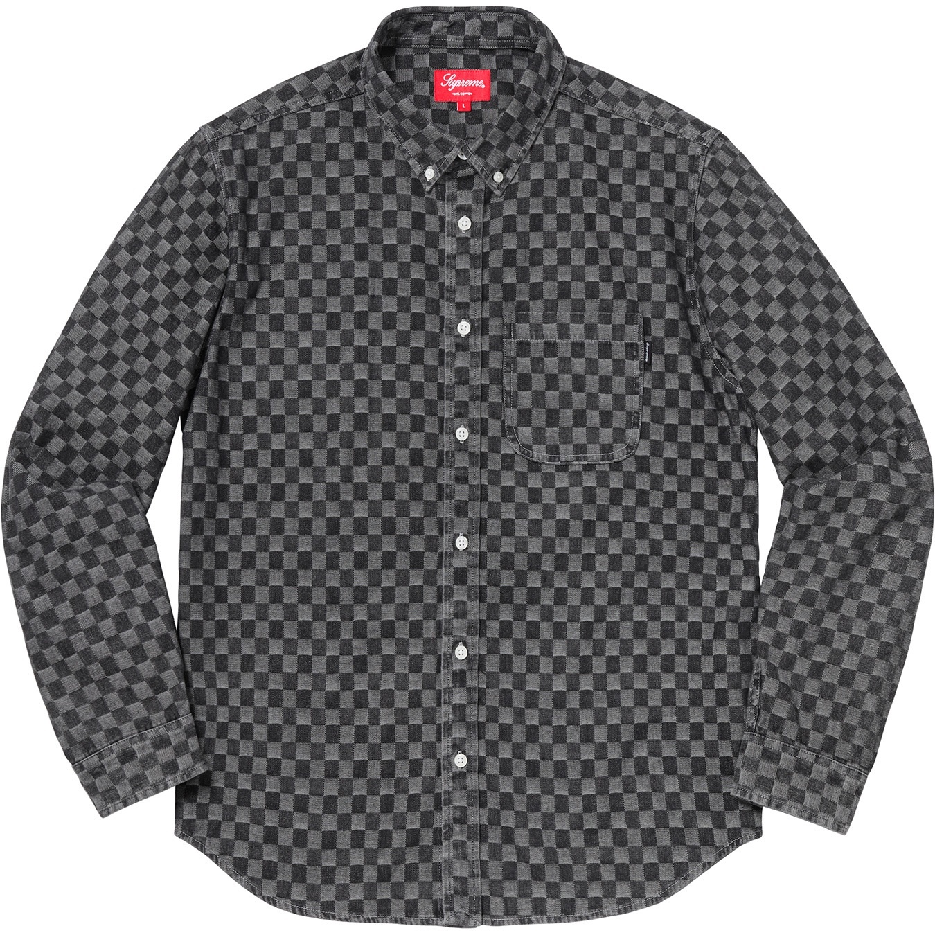 Checkered Denim Shirt view 6
